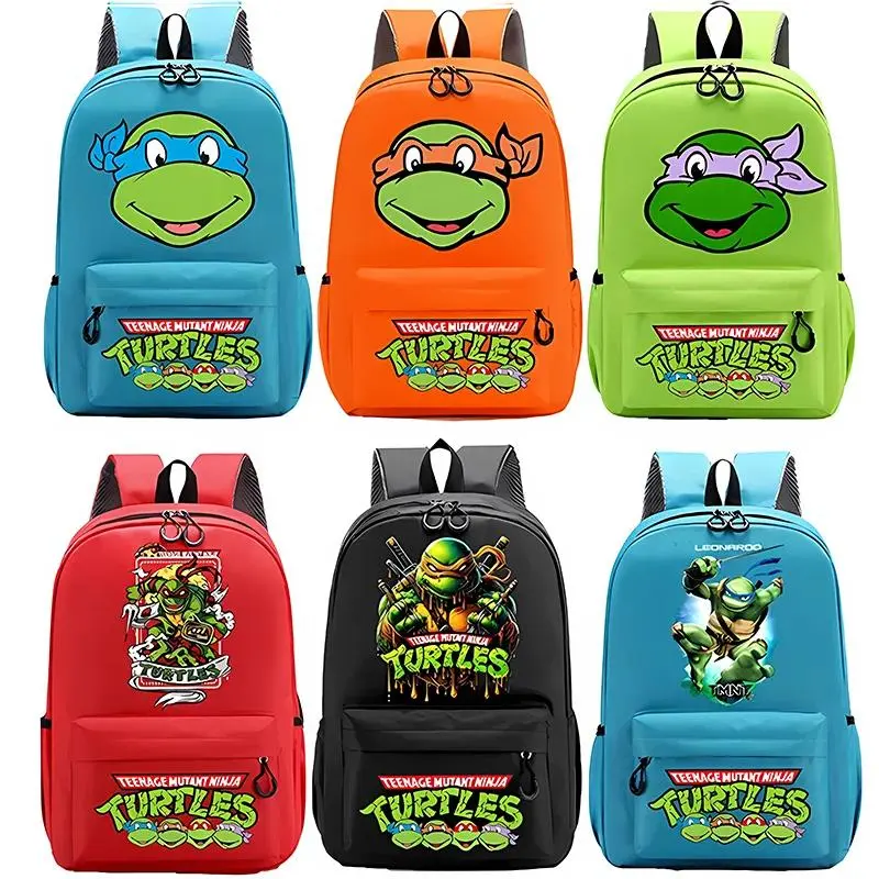 Teenage Mutant Ninja Turtles Backpack TMNT Cartoon Anime Figure Schoolbag Large Capacity Trendy Bookbags Stationery Bag Gifts