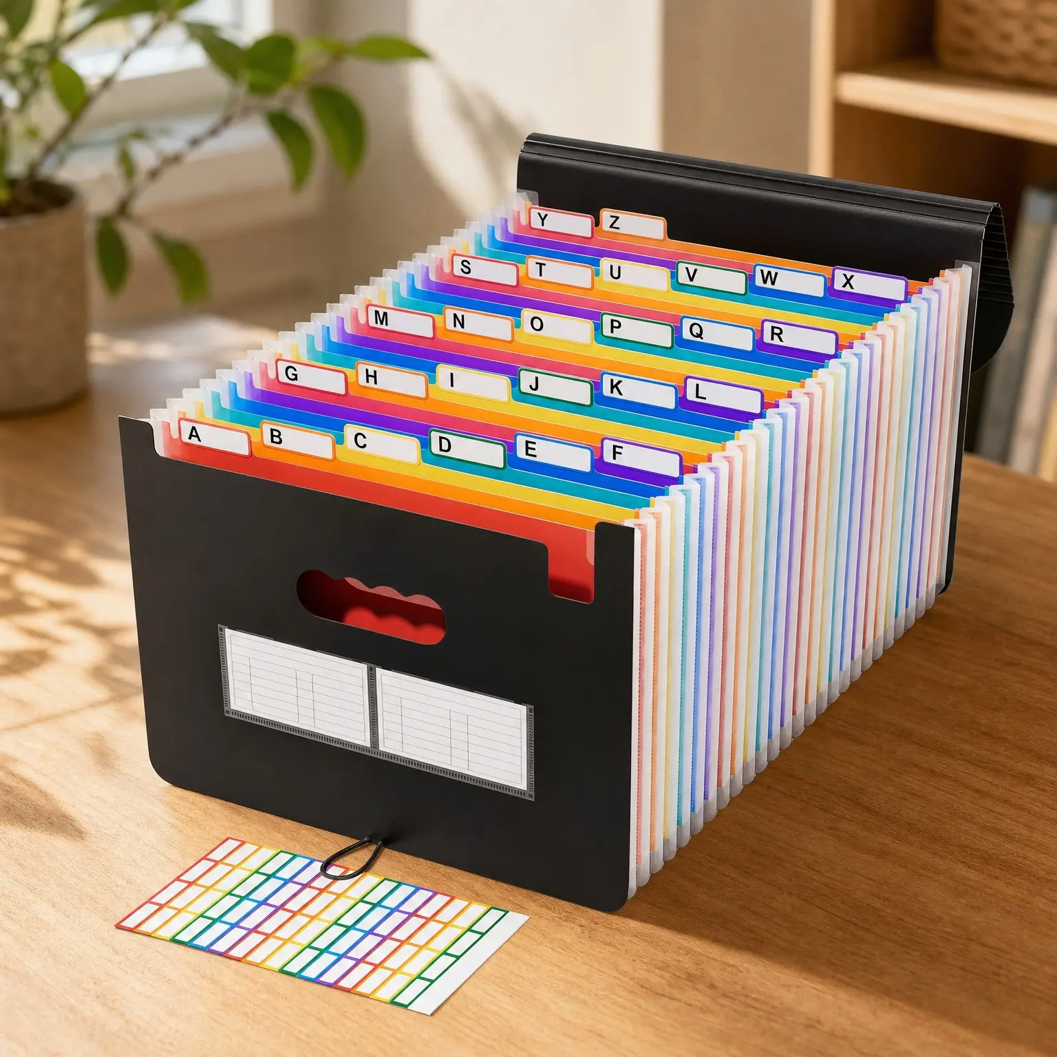 26 Pockets Accordion File Organizer, Expanding File Folder with A-Z Tabs for Letter/A4 Size, Bill Tax Receipt, School, Home, Office OrganizationGift