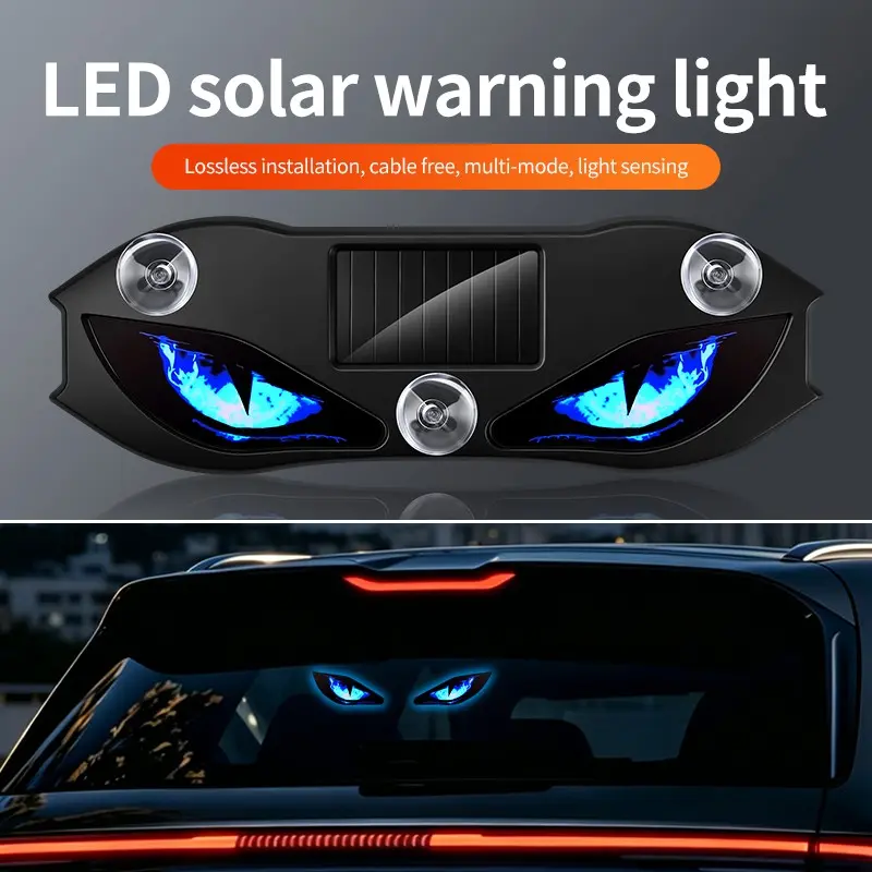1pc Solar Powered Ambient Light Inside The Car No Need To Connect To A Power Source Used For Decorating The Front And Rear Windshields And Windows Of Cars And Trucks With Attractive Red/Green/Blue Colors
