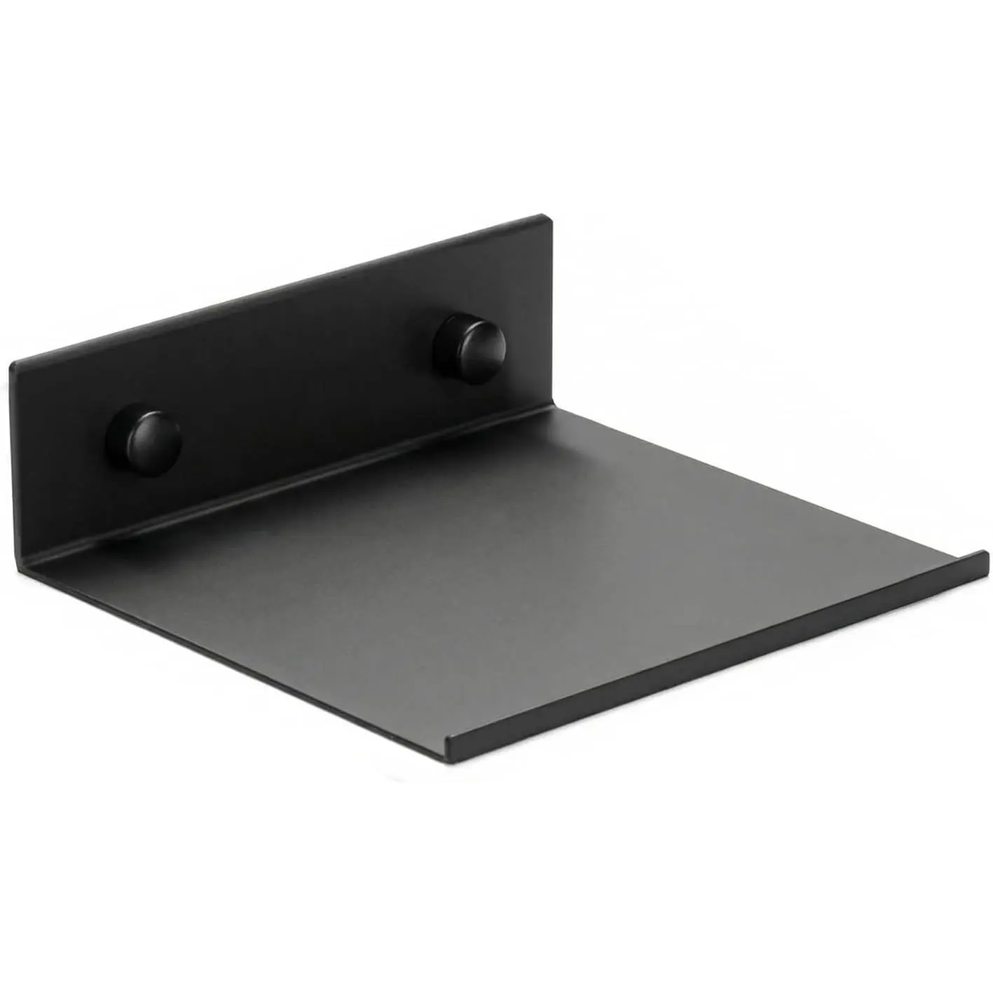 Small Floating Shelves, Mini Metal Shelf for Collection Action Figures, , Wall Mounted, Matt Black, 4.7 inch, 1 Pack