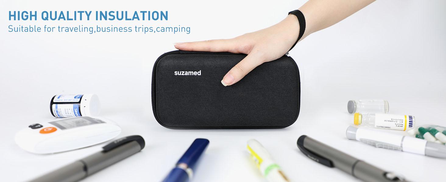 Insulin Cooler Travel Case,EVA Insulation Travel Medicine Kit with 2 Ice Packs for Diabetes Care,Insulin Pen and Other Diabetic Supplies (Purple) Insulin Cooler Travel Case,EVA Insulation Travel Medicine Kit with 2 Ice Packs for Diabetes Care,Insulin Pen and Other Diabetic Supplies (Purple)