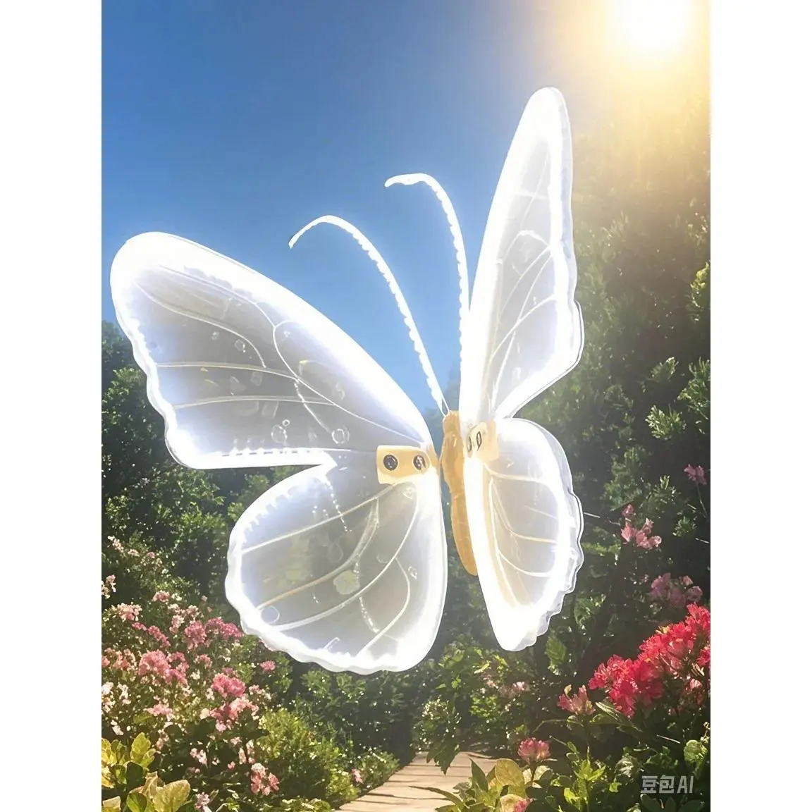 1pcs LED Outdoor Simulation Dynamic Static Butterfly Lights Holiday Party Home Christmas Decorations