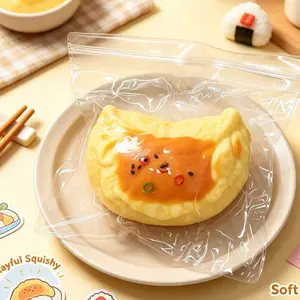 Egg Wonton Squeeze Toy, Strawberry Mochi Soft Gel Stress Relief Toy, Asmr Sensory Toy for Kids and Adults, Graduation Gift, Birthday Gift