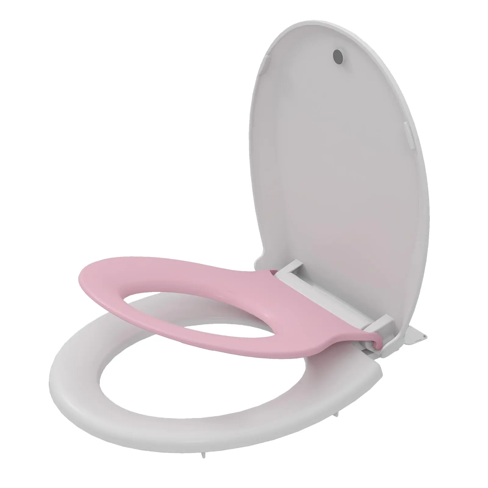 GARVEE Toilet Seats Round, Toddler Potty Training Seat Built-In, Quiet-Close Lid, Safe PP Material, Easy Installation & Release with Hardware