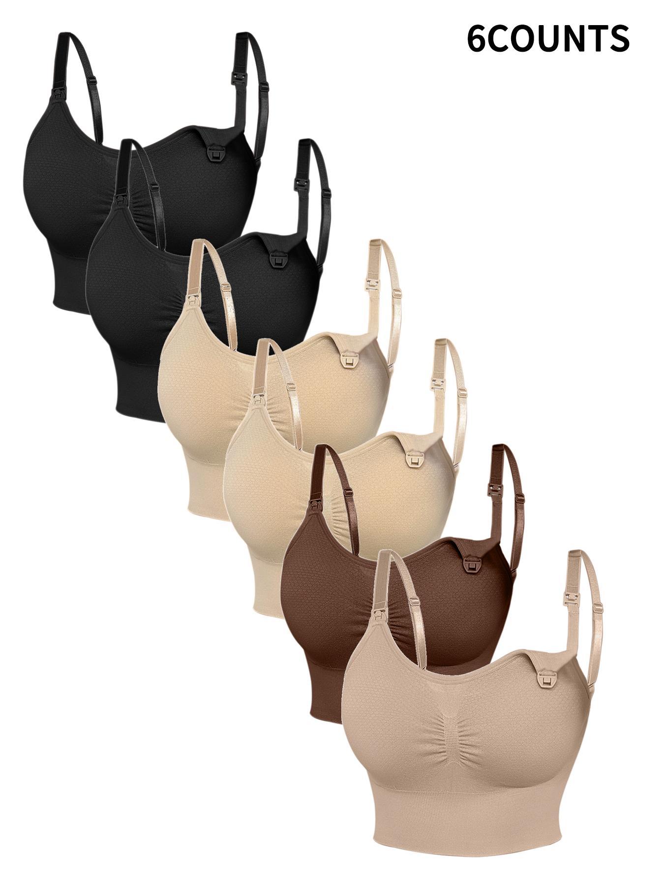 Maternity Bra, Solid Color Prenatal Removable Breast Chest Pads Nursing Bra, Maternity Prenatal Underwear for Pregnancy & Postpartum, Maternity Soft Breathable Underwear