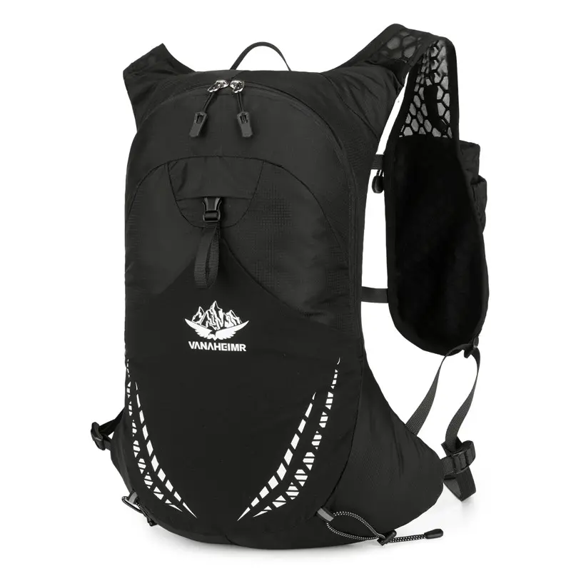Lightweight Outdoor Running Hydration Backpack, Unisex Large Capacity Waterproof Hiking Bag, Mountaineering Pole Holder, Water Bladder, Phone Pocket