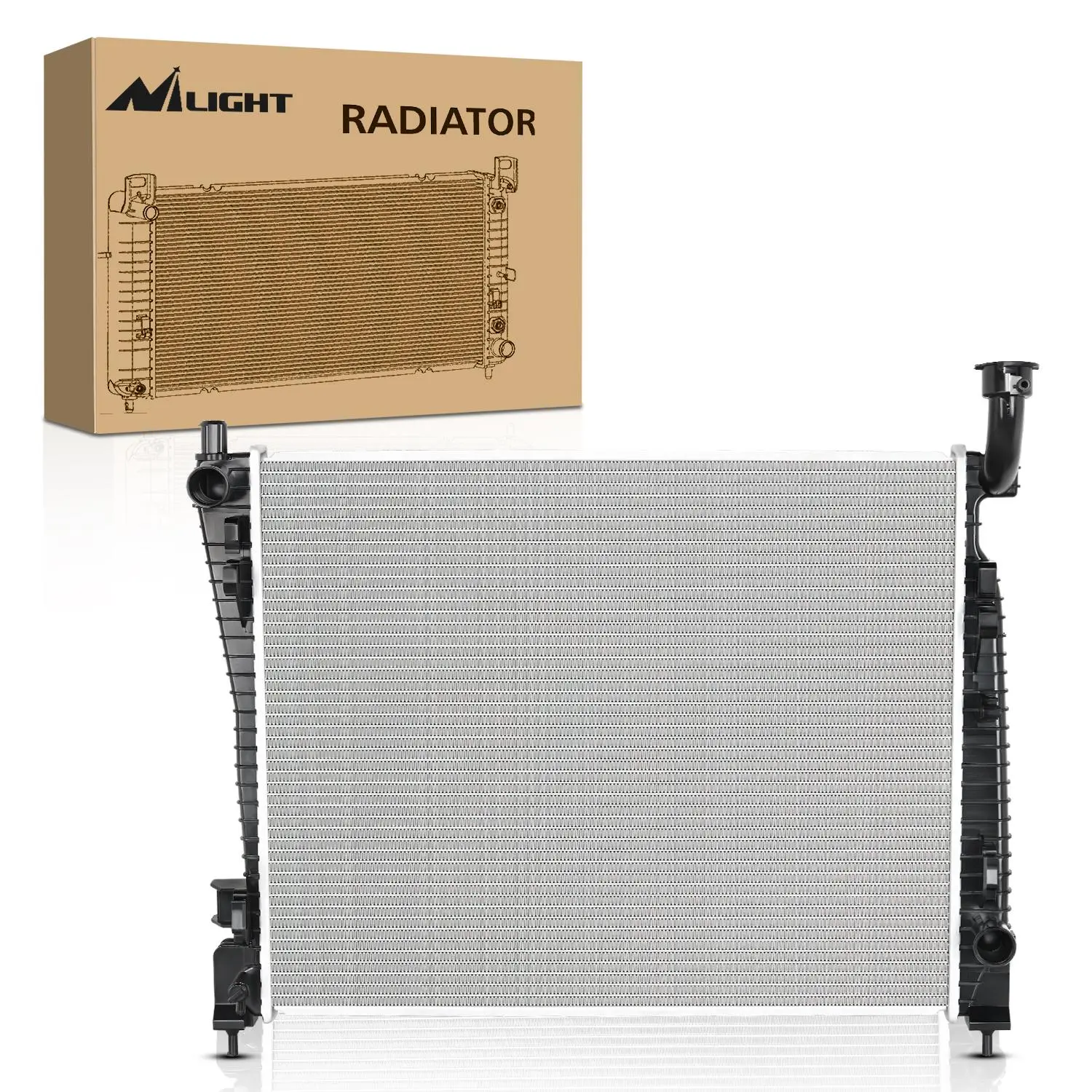 Nilight Aluminum Core Radiator - Leak Tested, OEM Compatible Replacement with ABS, 13200C, 52014529AB, 55038001AF - 6-Month Support for Dodge Durango 2011-2020, Jeep Grand Cherokee 2011-2020 3.6L V6, 5.7L V8, 6.4L V8 AWD/RWD