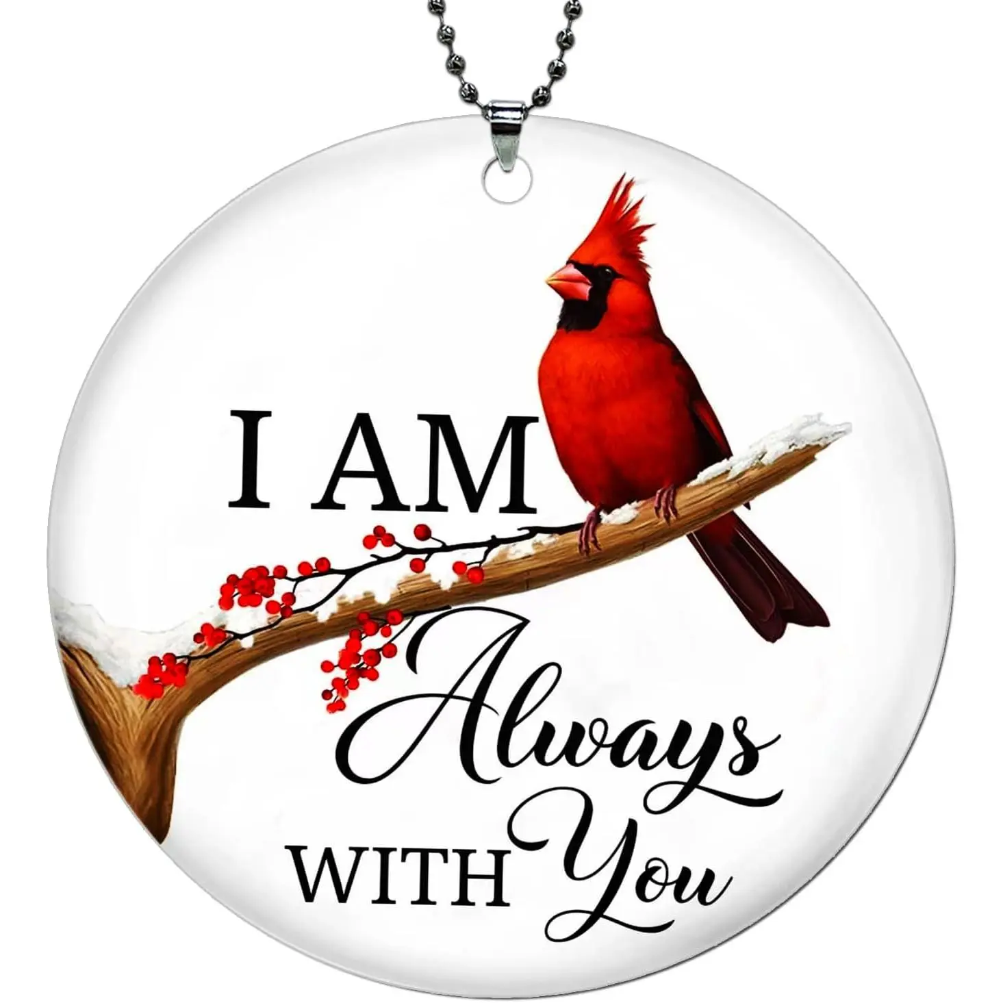 Christmas Ornaments, Memorial Christmas Ornament, Memorial Ornaments for Loss of Loved , in Memory of Mom Dad Mother Father Grandma Hband Gifts - I Am Always with You Ornament