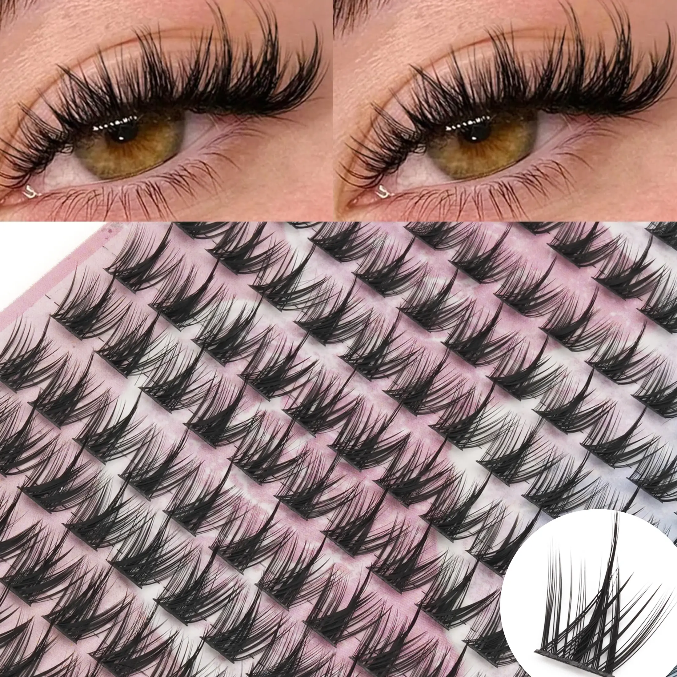 156 Clusters False Eyelashes with Curling and Lengthening Design, High-Quality Soft Fibers for Deep and Stunning Eyes, Perfect for Dates and Holidays