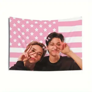 SKZ Live America Flag - 1pc Perfect for Concerts, Birthdays & Kpop Merchandise Gifts with Free Installation Kit