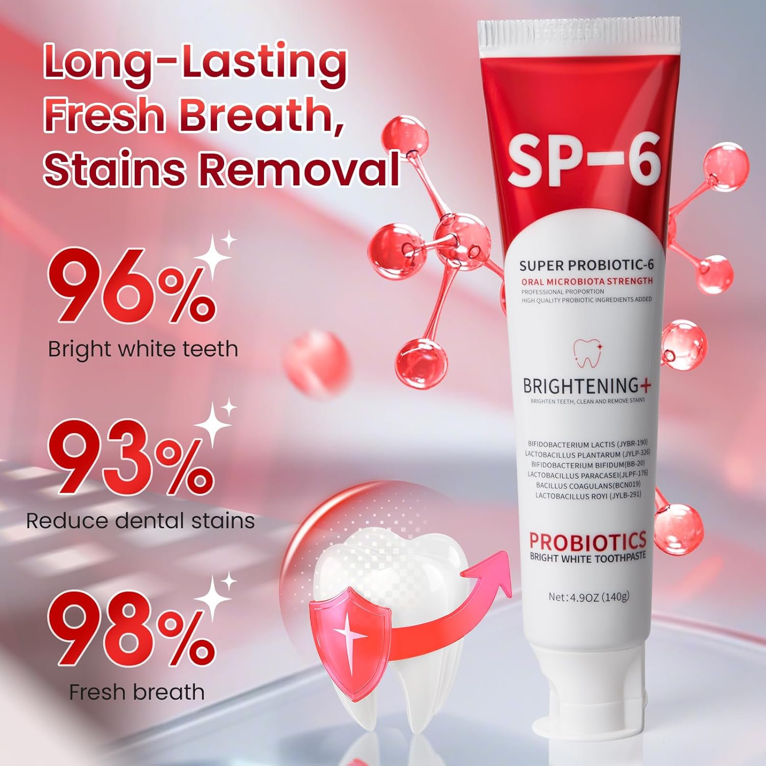 SP-6 Probiotic Whitening Toothpaste – 6 Probiotics for Brightening ...