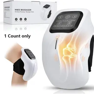 Cordless Portable Knee Massager Therapy 4 Heat Levels, Vibration Red Light, Rechargeable Heating Knee Joint Massager Relax Knee Wrap