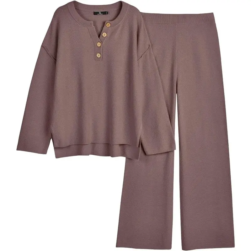 Women's 2 Piece Lounge Sets Slouchy Matching Cozy Knit Sets