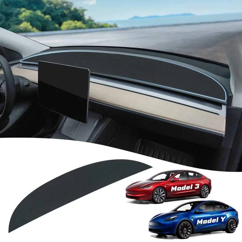 for Tesla Model 3 Y Dashboard Cover Anti-Glare Suede Pad Sun Protection Mat for Model 3 2017-2023 & Model Y 2021-2024 Accessories