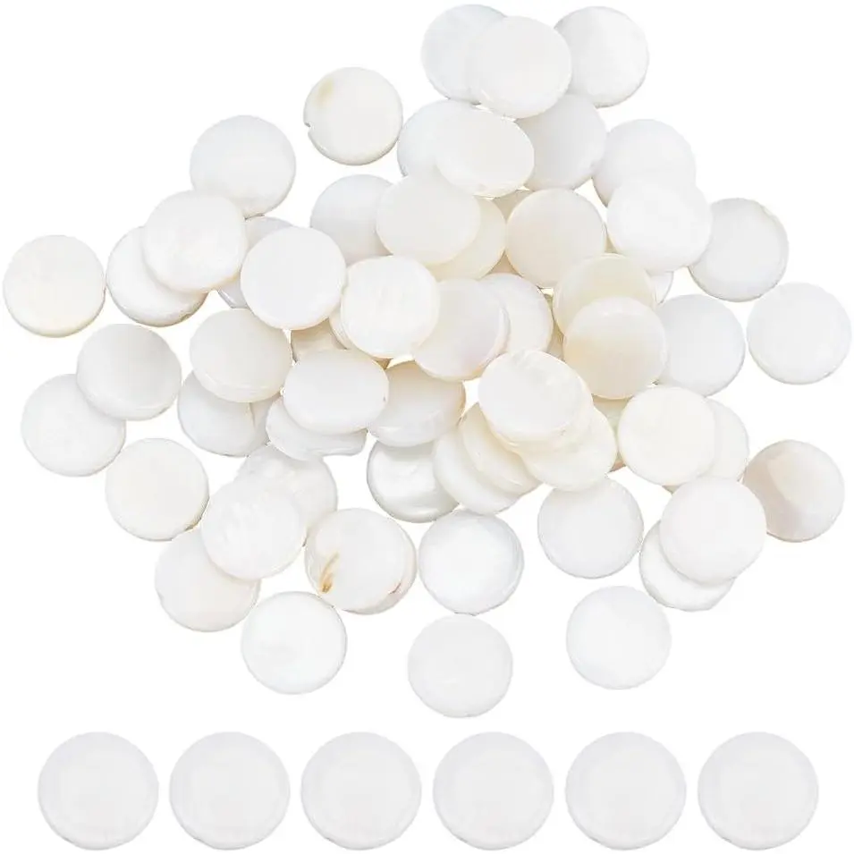150 count  Freshwater Shell Beads Flat Round Disc  Beads 9mm Sea  Shell Loose for Earrings Bracelet Necklace  Making DIY Crafts  Supplies Findings