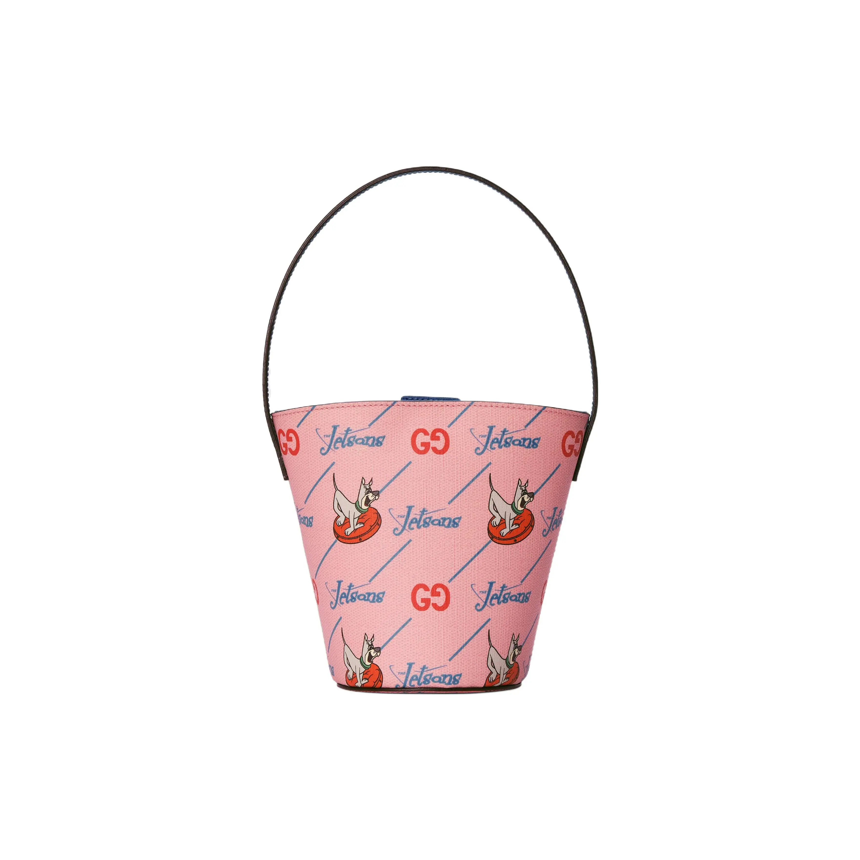 Gucci GG Jason Family Print Supreme Canvas Bucket Bag for Kids, Pink