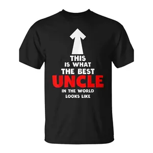 Best Uncle In The World Uncle Gift From Niece Nephew Unisex T-Shirt Unisex for Daily Wear 2025 Funny Christmas Novelty Men's T-Shirt Summer Trendy Streetwear Fashion Top Quality Comfortable Casual Printed T-shirt Pure Cotton 220G