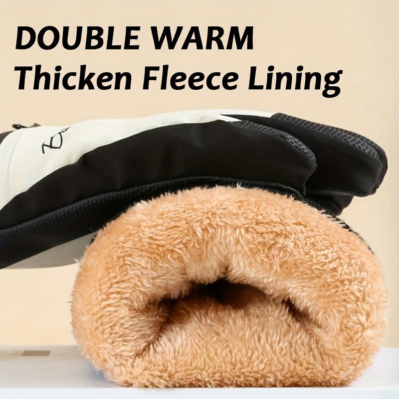 Ski gloves for women, warm and insulated, touchscreen compatible, waterproof, suitable for cycling, outdoor activities, and snow sports; also available for men, windproof, and with thickened fleece lining for winter use.