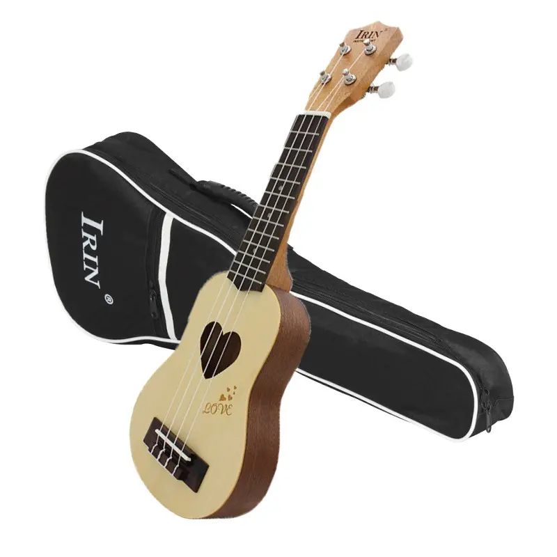 IRIN 17 Inch Ukulele Wooden Soprano Ukulele with C Shape Neck and Playability for Adult Beginner Learning and Practice and Daily Performance