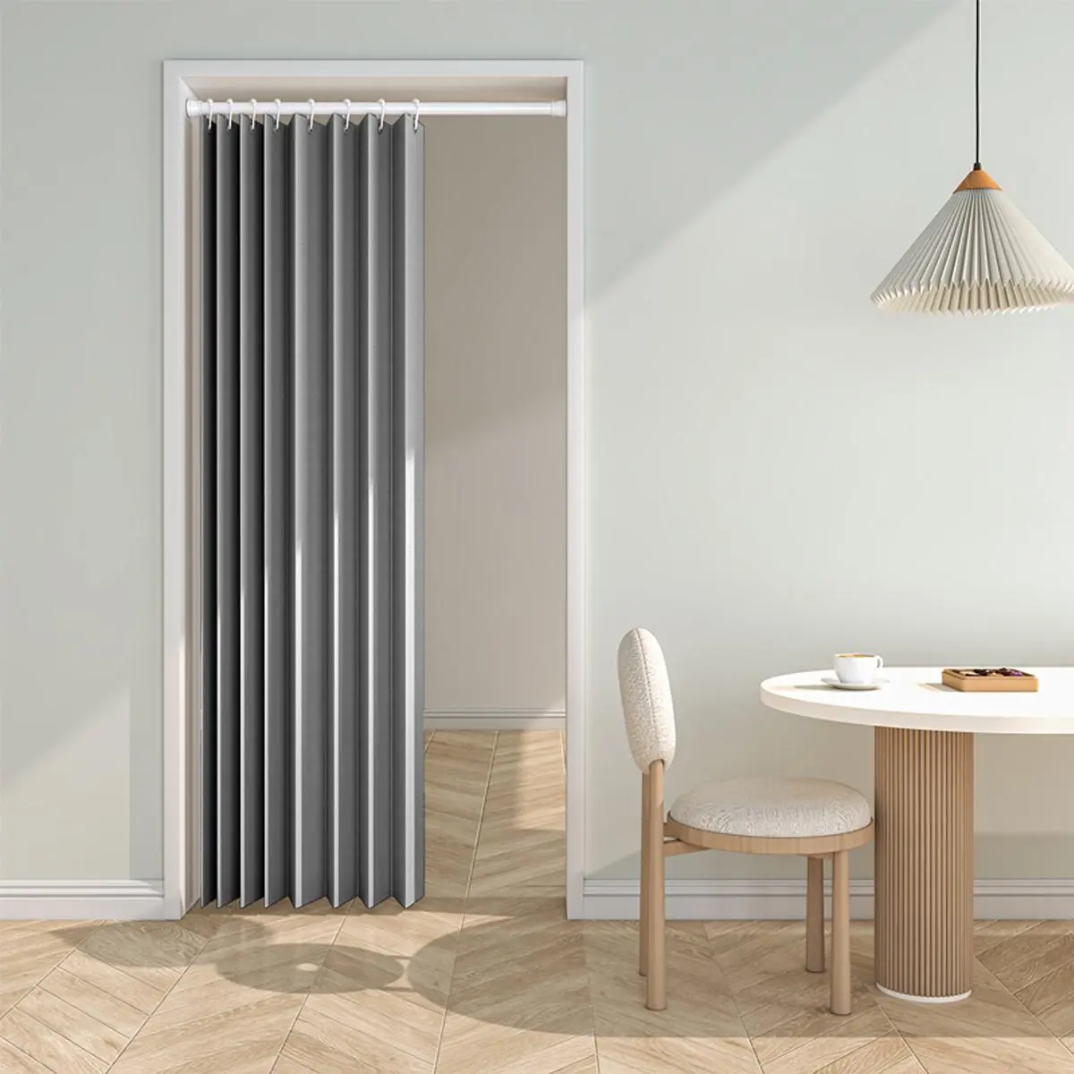 Modern Style Door Curtain, Window, 1 Piece Casual Foldable Door Curtain, Plain Door Curtain For Home Living Room Bedroom