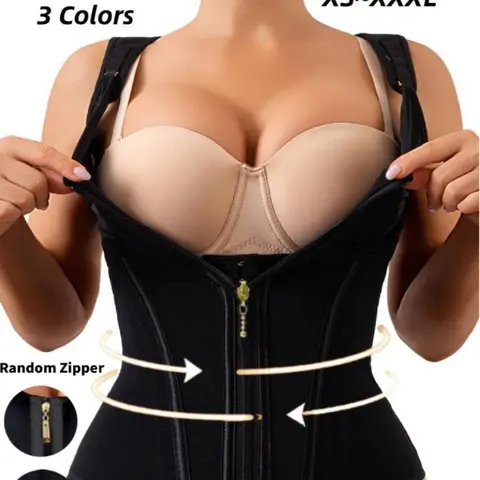 Women's Waist Training Shapewear Top with Adjustable Straps, Tummy Control Compression Top, Fitness Apparel, Corset Waist Shaper for Daily Wear, Corset Waist Trainer, Corset Style Shapewear, Tight Waist Design, Shaper Clothes