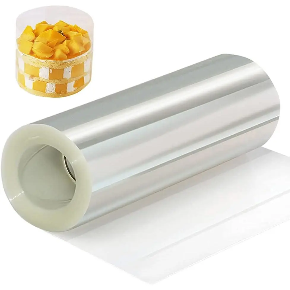 Cake Collar 6 Inch,Acetate Cake Collar Roll DIY Acetate Sheet Baking Transparent Mousse Cake Sheets Surrounding Edge Clear Cake Strips for Baking Decorate Shaker Cards Making(6x394Inch)