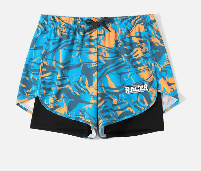 Adult Swimming Trunks Men's Flat-angle Five-point Swimsuit Set Anti-embarrassment New Professional Beach Adult Swimming Equipment