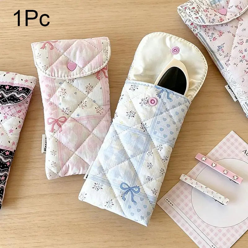 Cute Floral Glasses Storage Bag, Quilted Eyeglass Case, Travel Glasses Pouch, Girls Sunglasses Accessories, Glasses Holder, Eye Glasses Holders, Eyeglasses Holder, For Girls