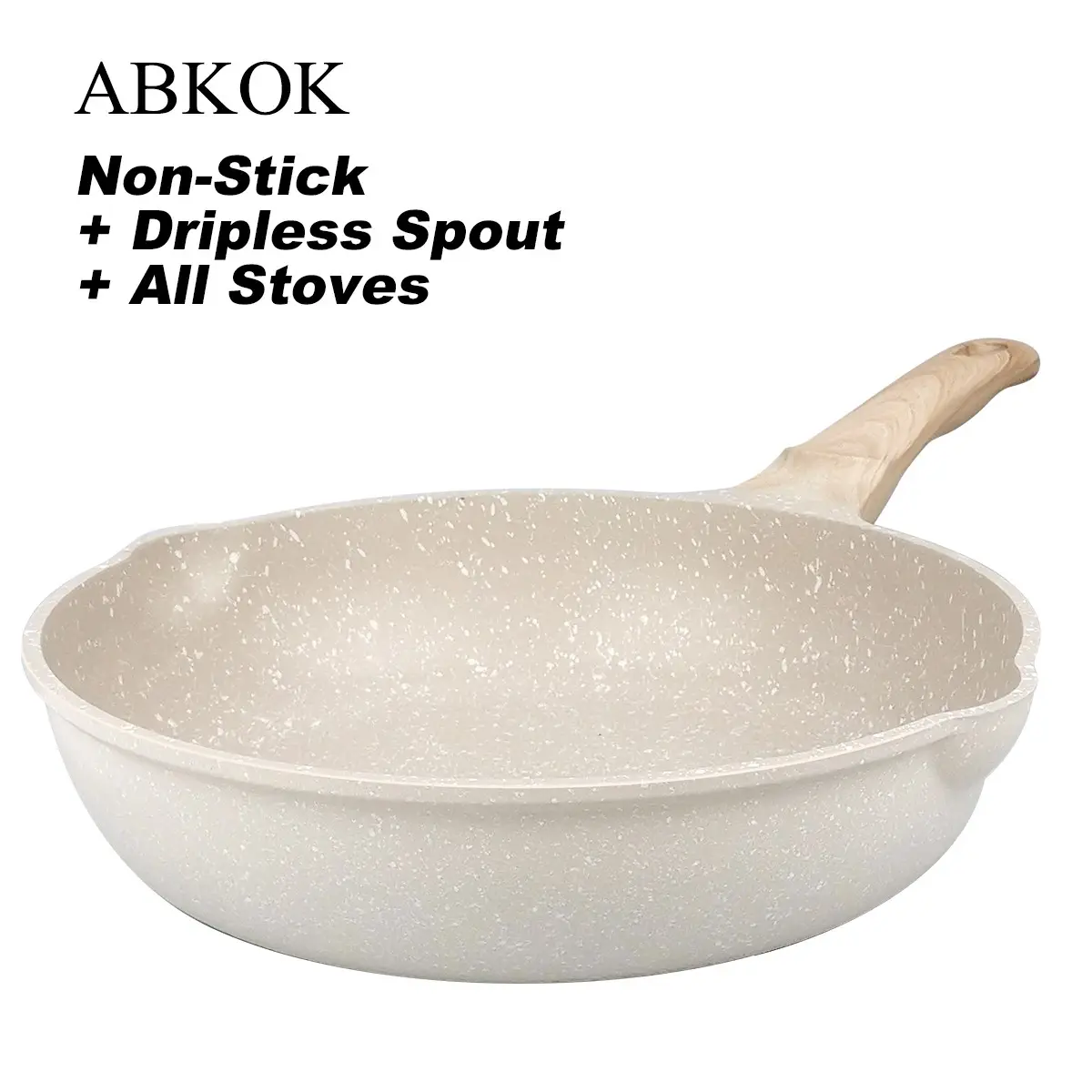 Non-Stick Cast Aluminum Frying Pan, Aluminum Pans, 26cm/24cm/20cm, Suitable for All Stoves, Essential Kitchen Utensil for Home Cooking, Nonstick Kitchenware, Nonstick Kitchen Cookware