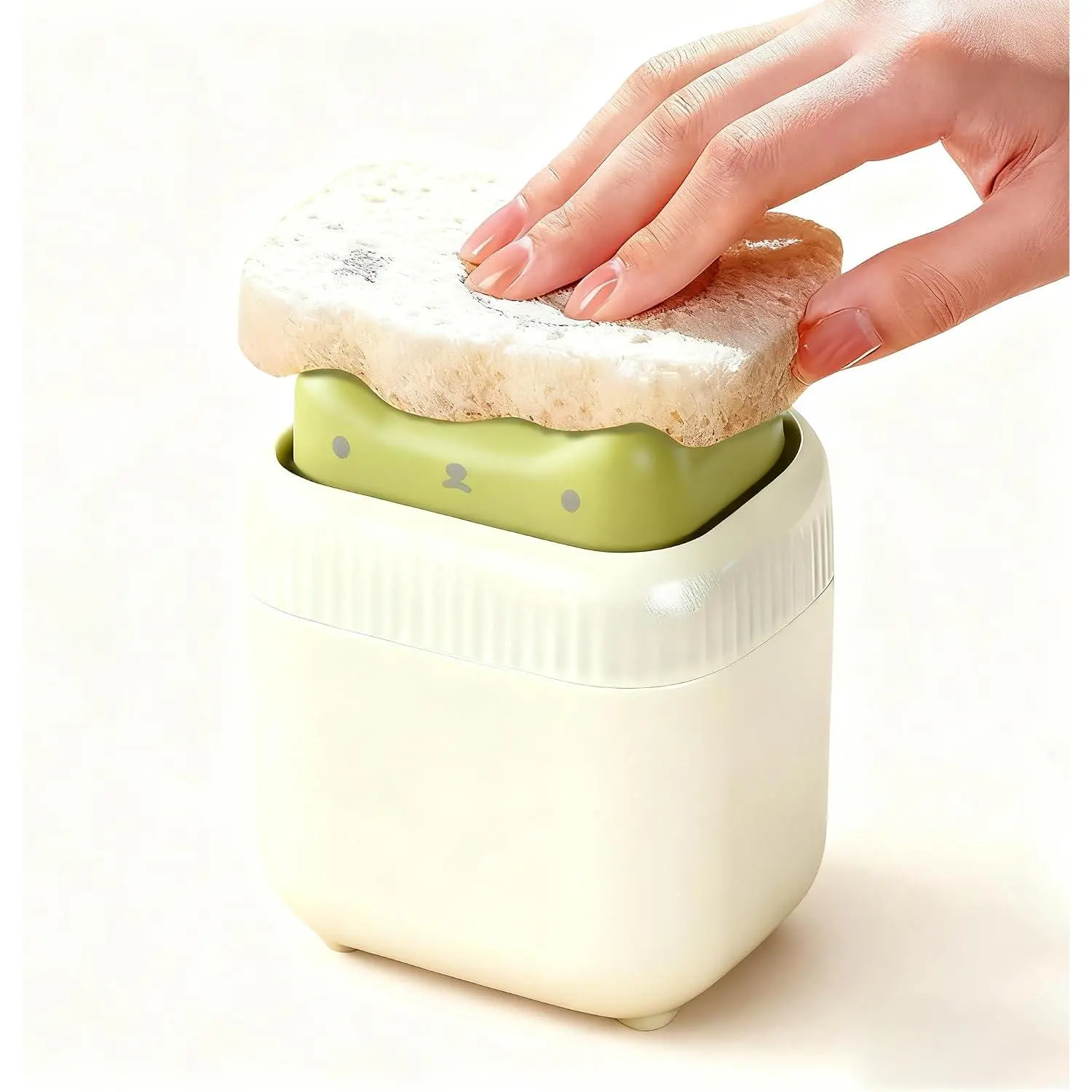 dishsoap Dispenser for Kitchen Sink, Push-Button Soap Dish,18oz / 550ml pomo para detergente de cocina,for Bathroom, Kitchen, Hotel, Office,  and Commercial Places (Green)