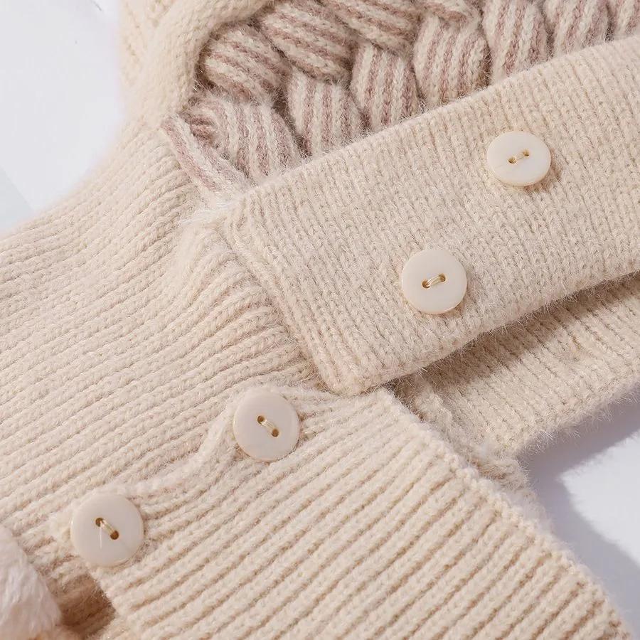 New Style Female Pompoms Winter Hats Plush Fur Lined Keep Warm Winter Hat Women Windproof Coldproof Thicken Balaclava Cap