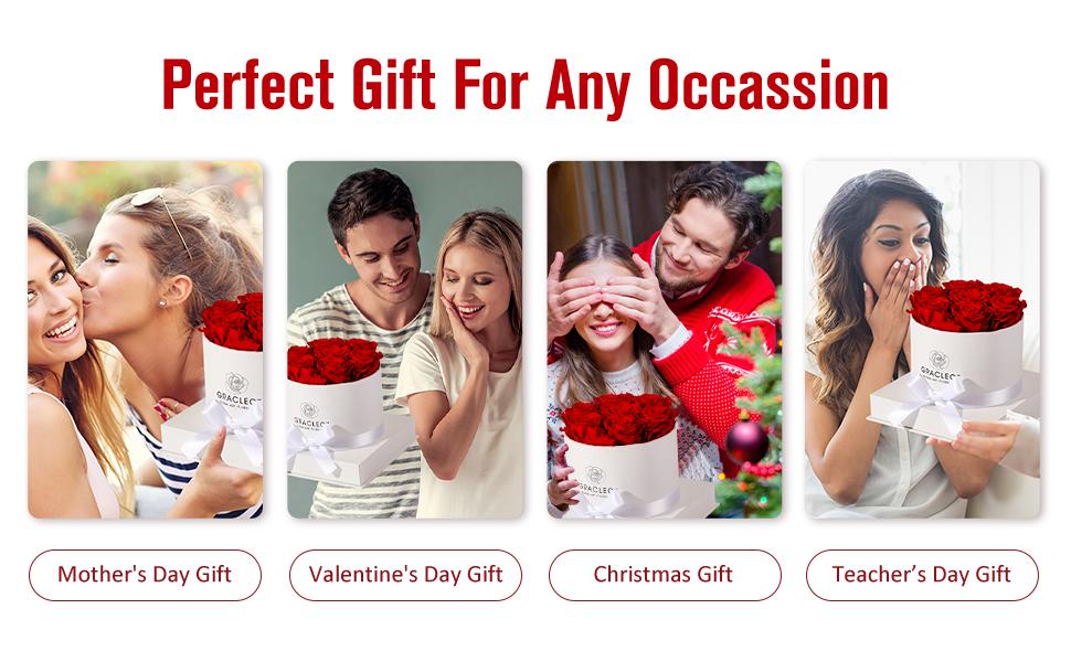 ZY Preserved Roses in a Box - Forever, Immortal Roses, Eternal Rose Birthday Gifts for Her, for Mom - Pink Rose Decor Decorative