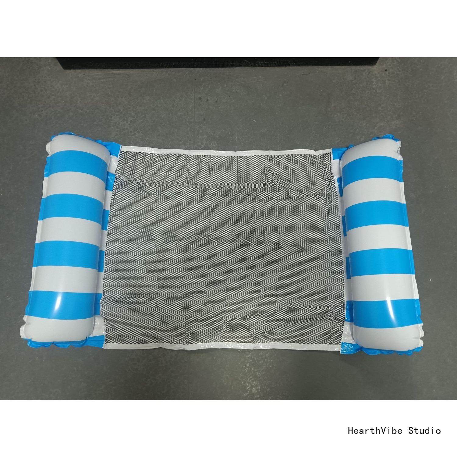 Floating Inflatable Raft with Dual Tubes — Foldable Water Hammock, Lounger, and Water Play Toy for Kids and Adults