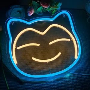 LED neon light, simple style bear head illuminating neon light, USB powered, a finishing touch to decorate the bedroom or living room; a surprise gift for friends