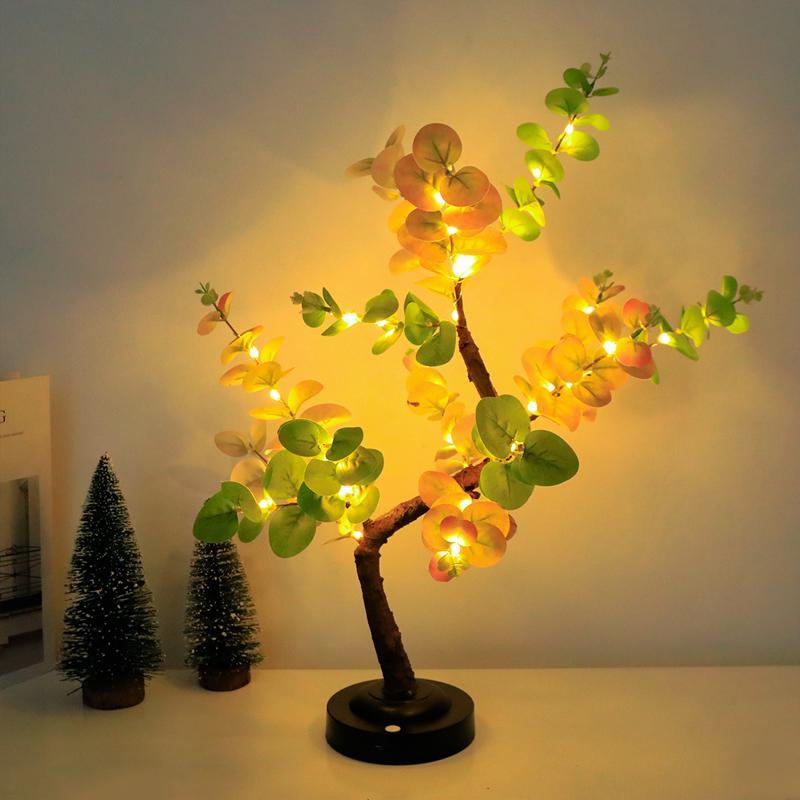 SHENZHI TECH LED Tree Shaped, 1 Count USB Powered Bonsai Tree Lamp, Decorative Desktop Lamp for Home Bedroom Living Room, Modern Mood Lighting, Home Decor, Atmosphere Lighting