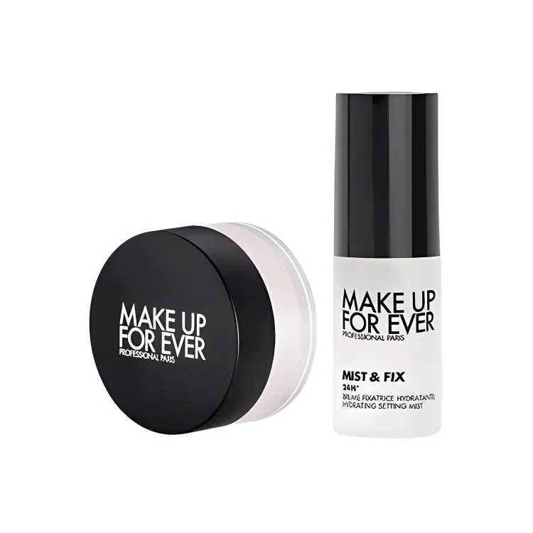 MAKE UP FOR EVER Setting Sample Set Loose Powder Baymax Spray Makeup Sample Pack Natural Hydration 1g+10ml
