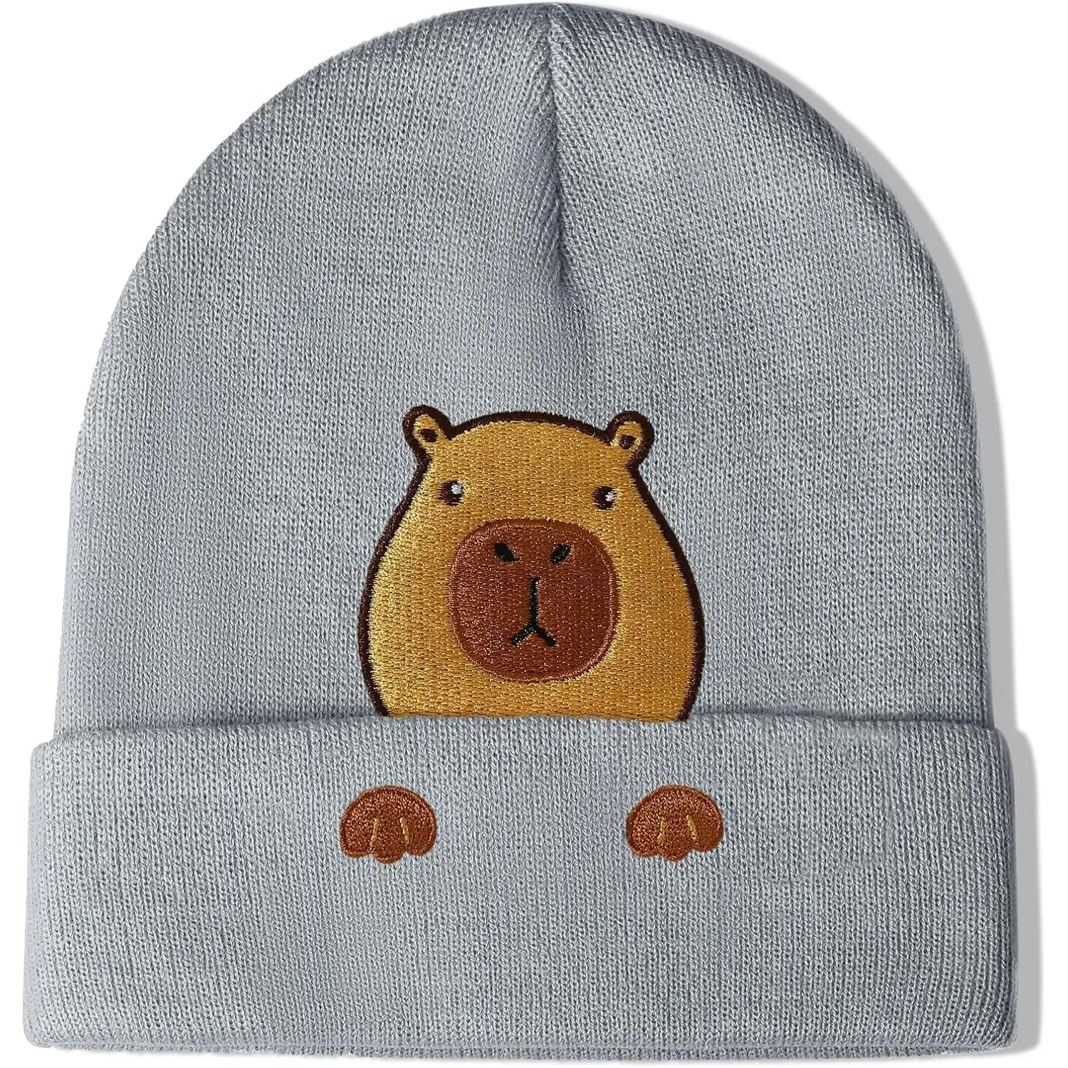 Capybara Hat Beanie Gifts  Women Men Funny Capybara Lover Christmas Birthday Decoration Embroidered Knit Gifts