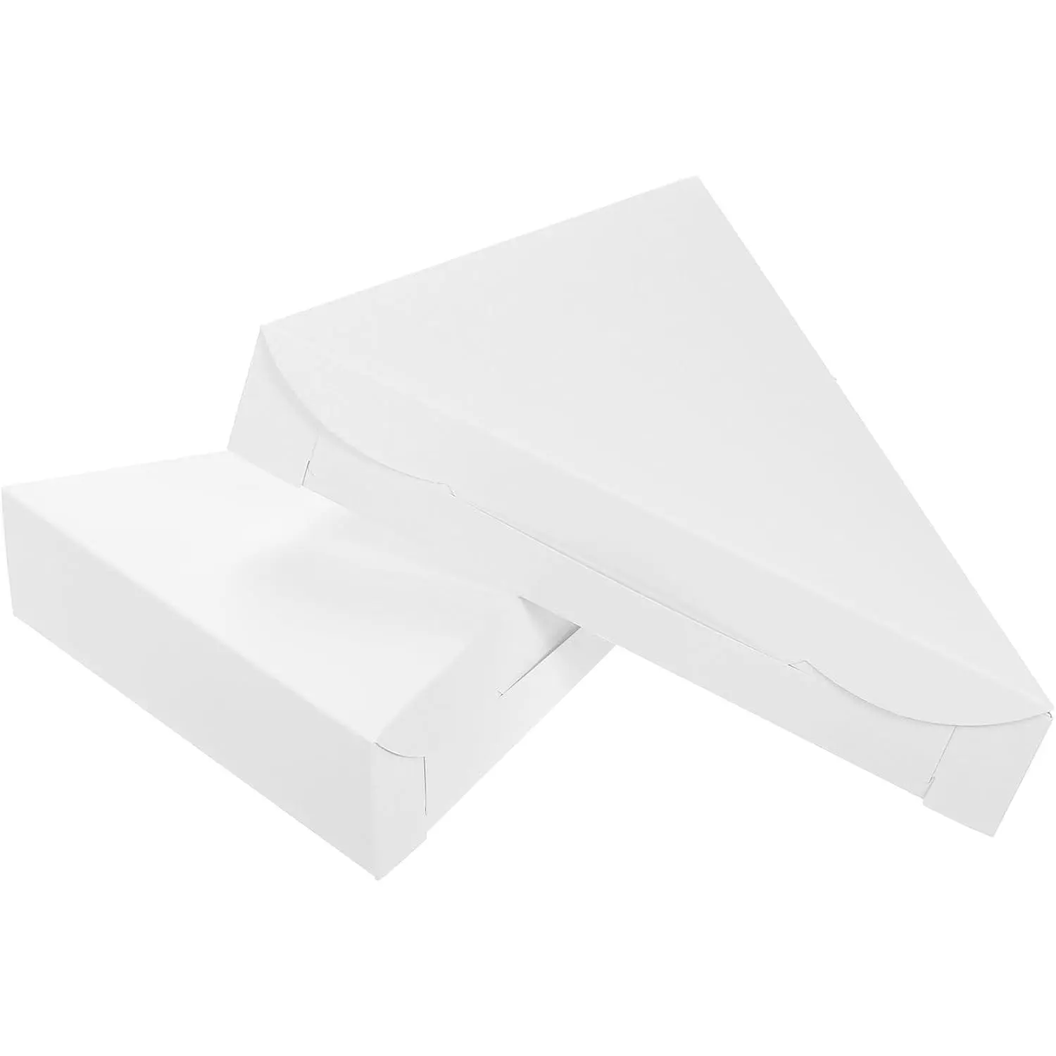 Pizza Boxes, 24 count 9.65x7.09x1.77 Inch - Single Slice Storage Container, Triangle Slice Box, Mini Packaging Carton for Party (White)