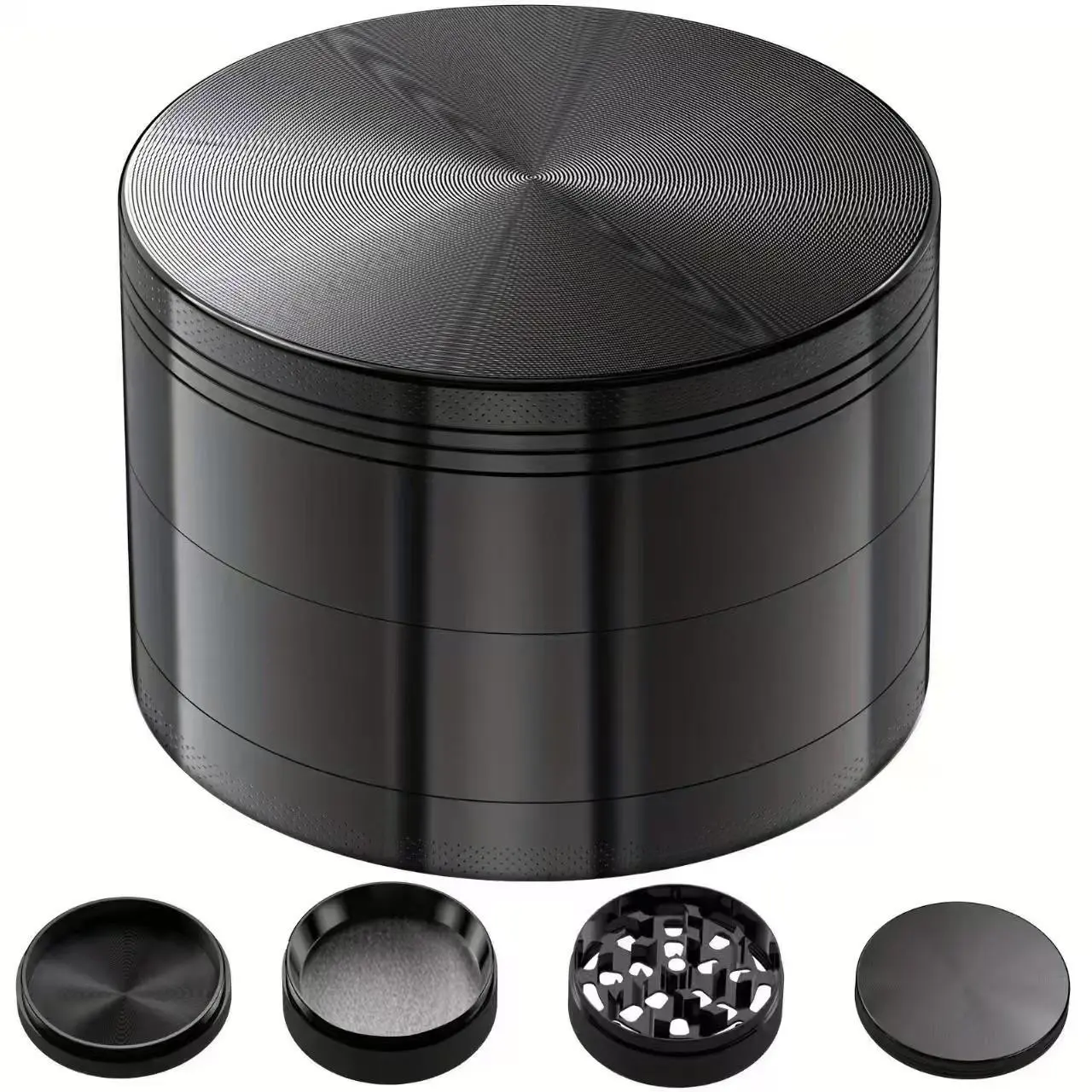 1.6/2 Inch Metal Grinder, Four-Piece Portable Grinding Machine, Multi-Functional Zinc Alloy Crusher, Home Accessories, Perfect Birthday Gift
