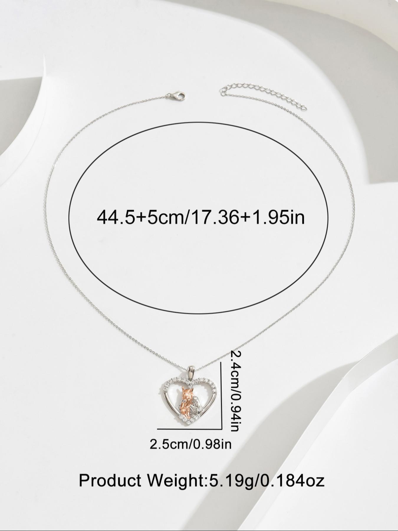 925 Sterling Silver Horse Design Necklace for Women, Fashion Jewelry for Party Clothing Decor, Trendy All-match & Exquisite Jewelry for Birthday Gift, Sentimental Necklaces, Animal Pendant