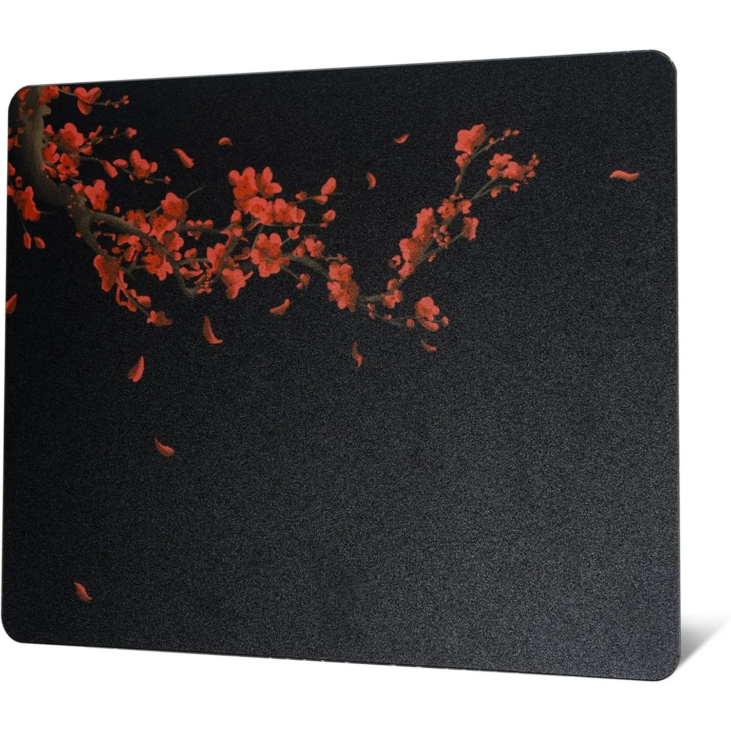 XVX Glass Gaming Mousepad, Black Plum Blossoms Hard  Pads for Gaming, Professional Large  Mat 16.2" x 12.2", Special Glass Surface with Improved Precision and Speed