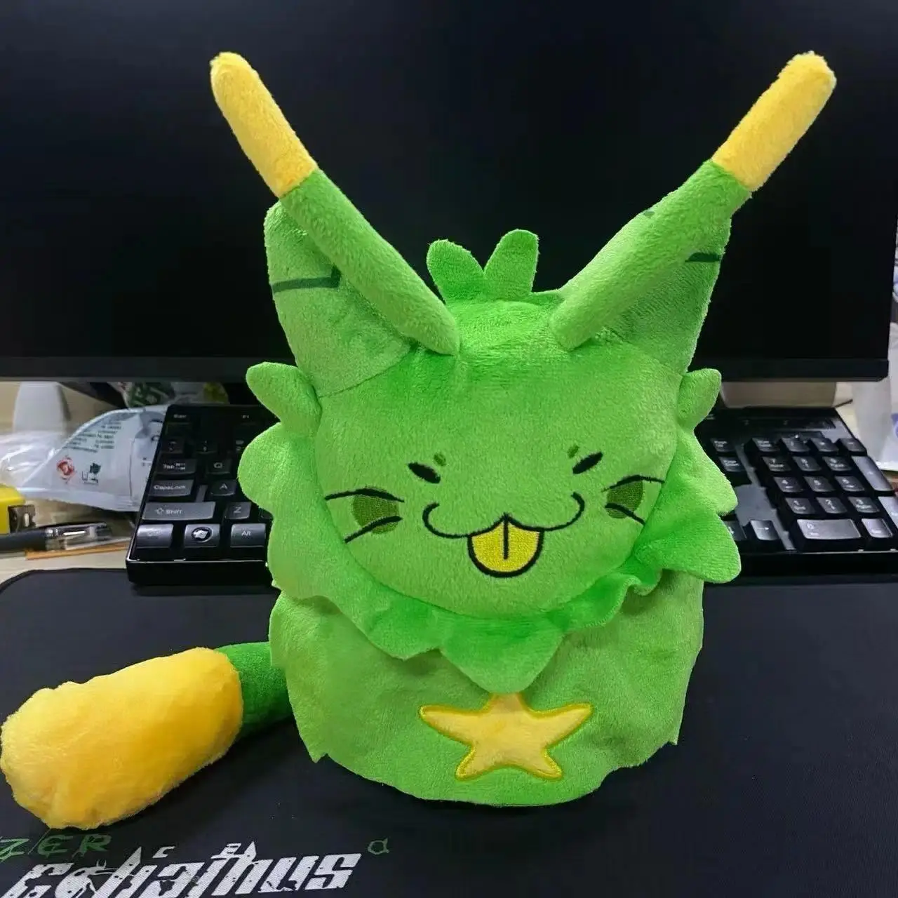 Hot Gnarpy Discovers The Internet Green Cat Plush Toys Stuffed Dolls Oft Pillow Home Decoration Dolls For Birthday Gift