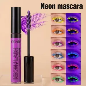 Neon Fluorescent Color Mascara, Waterproof Long-Lasting, Volumizing and Curling, Perfect for Parties, Nightclubs, Cosplay, Stage Makeup