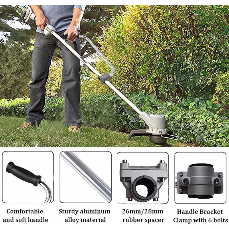 Weed Eater Handle Extension, String Trimmer Grip Back Saver with Shoulder Strap Harness, Universal Weedeater Attachments for Lawn Care, Landscaping, Yard Trimming Edging, Grass Trimmer Accessories