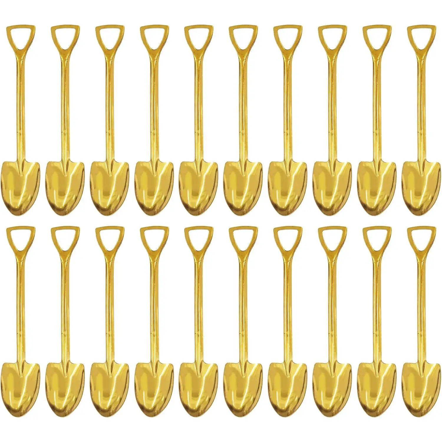 20 count 6 Inch Shovel Shape Demitasse Stainless Steel Coffee Spoon for Dessert, , Ice Cream, Appetizers, Party Supplies(Style1, )