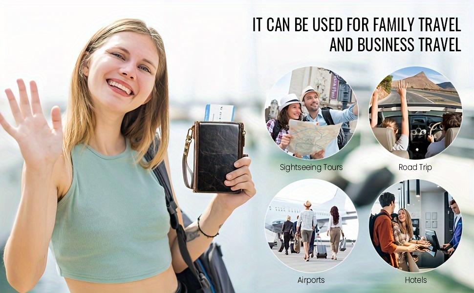 Durable Portable Passport Case with Zipper Coin Purse, Multi-Card Credit Card Wallet for Daily Travel, Lightweight Document Organizer for International Trips, Secure Holder for IDs and Cash