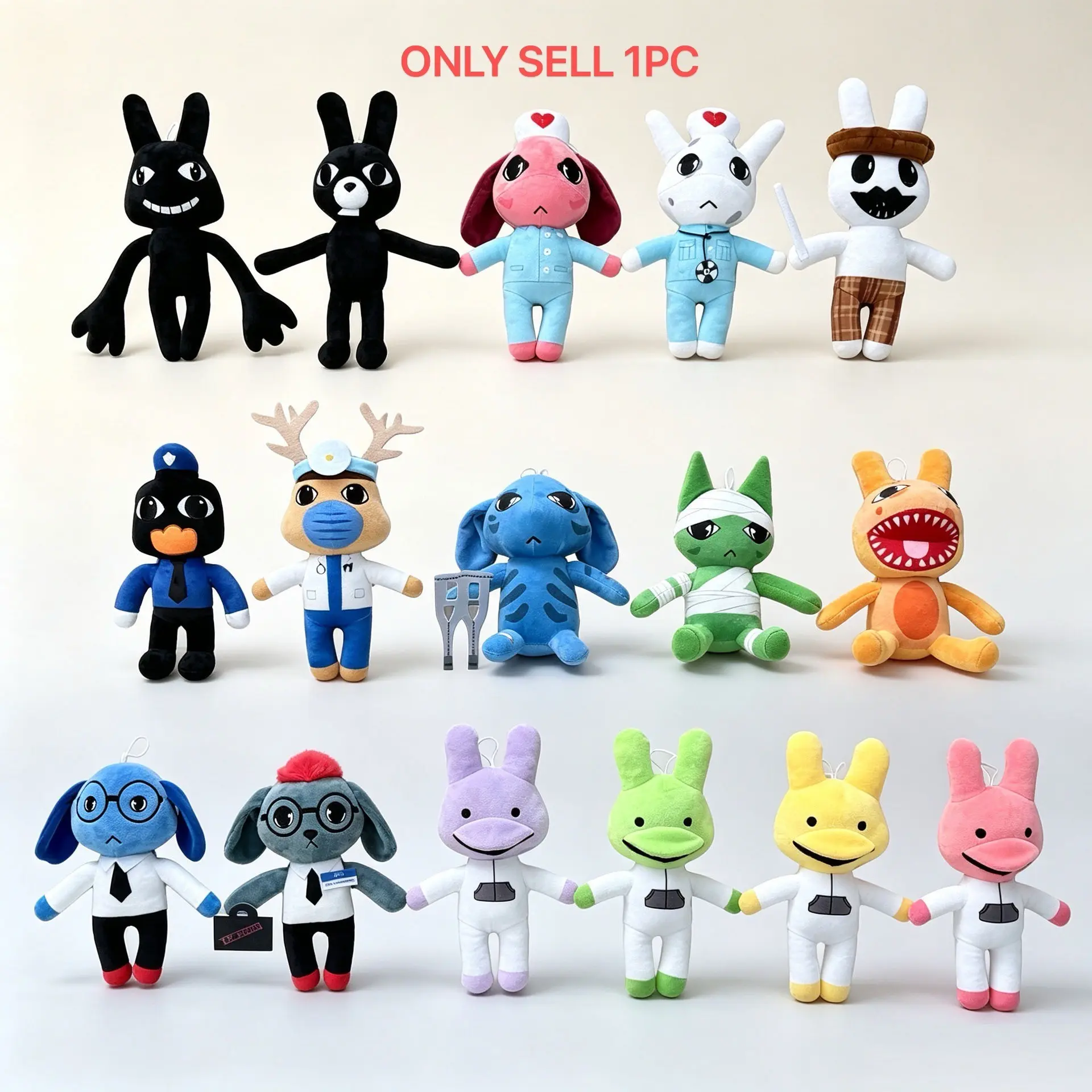 New Animal Hospital Plush Toy, Horror-Themed Soft Stuffed Doll, Kids' Collectible Figure, Unique Gift Idea, Perfect for Fans