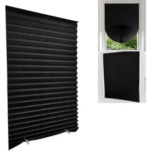 Blackout Blinds, Cordless Window Shade, Polycarbonate (PC), 35x59inch, Black - 1 Pack