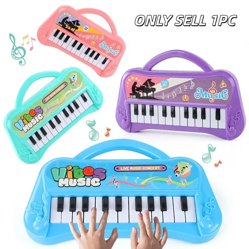 Fun Electronic Toddler Piano Toy, Music Enlightenment Journey, Vibrant Colors, Beautiful Patterns, Portable Handheld, Anytime Music Enjoyment