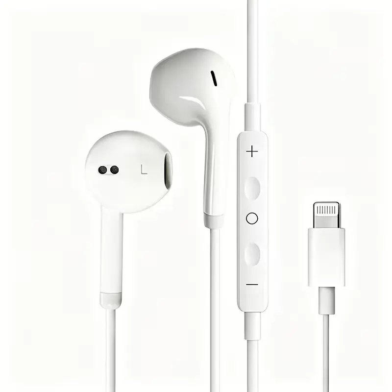 Wired headphones are compatible with iPhones: these in-ear noise-canceling wired earbuds feature a microphone and volume control, support Plug and Play, and are designed for use with iPhones Earbuds Noise Cancelling